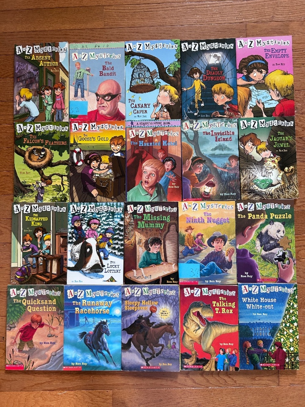 Lot of 20 A to Z Mysteries Series Softcover Books by Ron Roy Chaper